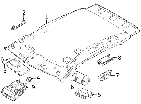 Interior Trim - Roof for 2023 Nissan ARIYA #1