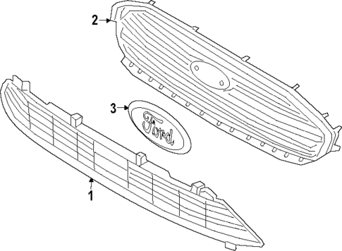 Grille & Components for 2019 Ford Transit Connect #0