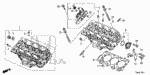 121005G0305 - Engine: CYLINDER HEAD ASSY., FR. for Honda Image