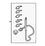 4N0898011 - Body: Mirror Assembly Hardware Kit for Audi Image
