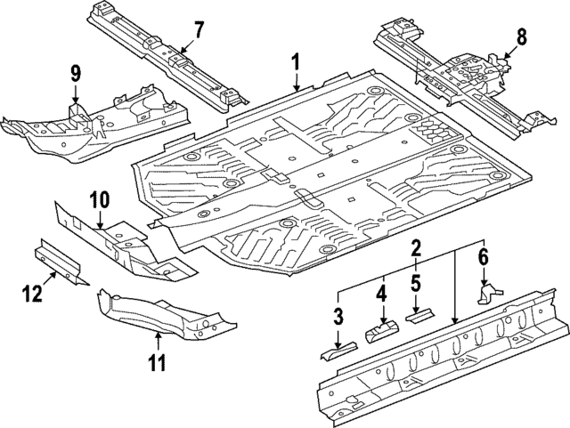 1EA801137 - Body: Floor Pan Reinforcement for Audi Image