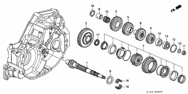 MT Countershaft for 2001 Honda CR-V #0