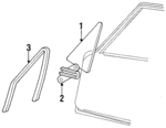 EOVY5421413A - Body: Vent Glass for Lincoln: Continental, Town Car Image