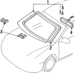 F8CZ6303100AB - Body: Windshield for Ford: Escort Image