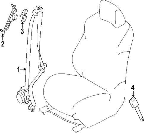 Front Seat Belts for 2025 Nissan Kicks #0