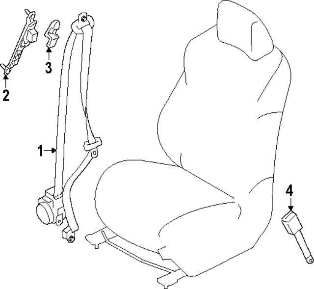 868847LF9A - : Belt &amp; Retractor for Nissan Image