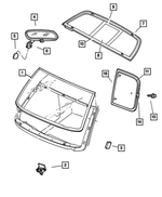 55255662AD - Body Sheet Metal Except Doors: Windshield for Dodge: Dakota, Durango Image