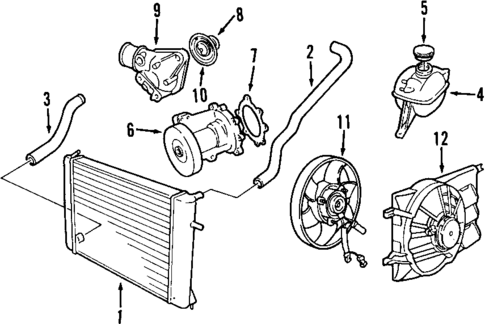 Radiator & Components for 2007 Saab 9-3 #1