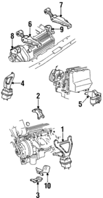 22145644 - Engine: Trans Mount for Cadillac: Allante, DeVille, Eldorado, Seville Image