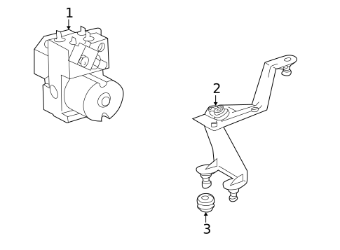 ABS Components for 2001 Mercedes-Benz CL 55 AMG&reg; #0