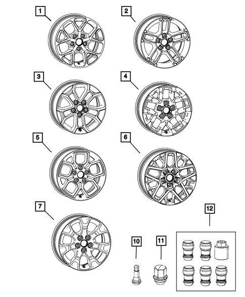 Wheels, Tires and Hardware for 2025 Jeep Gladiator #0