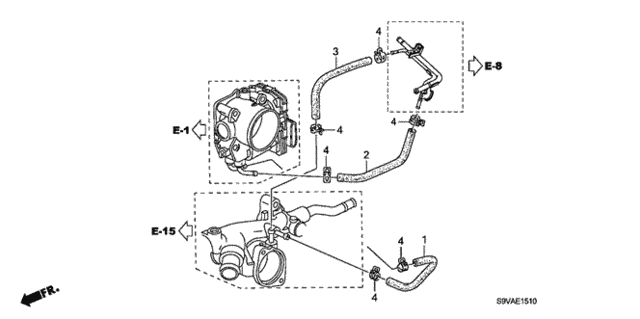 Water Hose for 2008 Honda Pilot #0