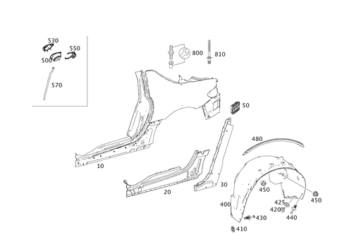 Rear Fender for 2014 Mercedes-Benz SLS AMG&reg; #0