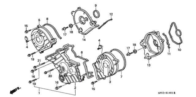 Timing Belt Cover for 1995 Acura Legend #0
