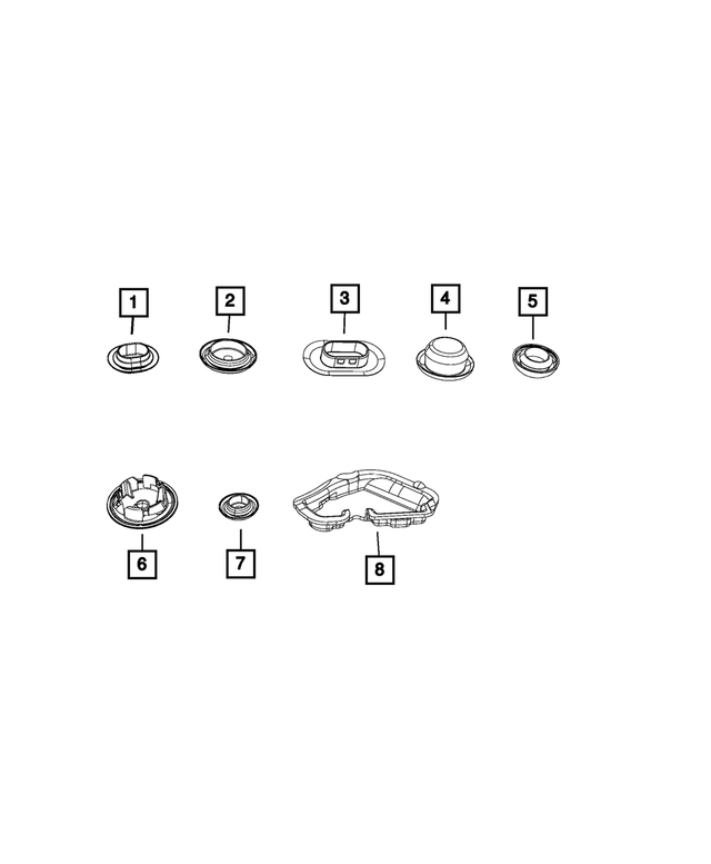 68197674AA - Body Sheet Metal Except Doors: Rubber Plug for Mopar Image image