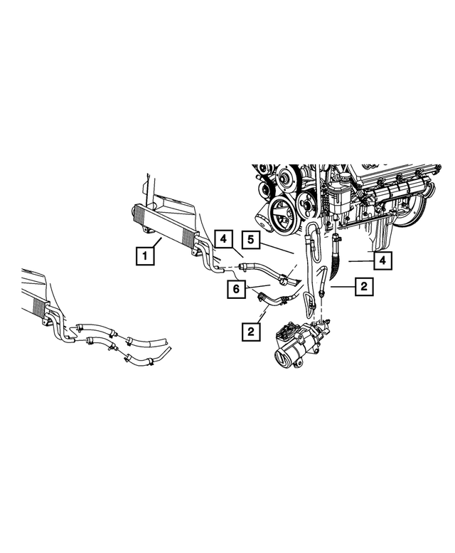 52113125AF - Steering: Power Steering Return Hose for Mopar Image image