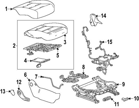 Passenger Seat Components for 2025 GMC Terrain #0