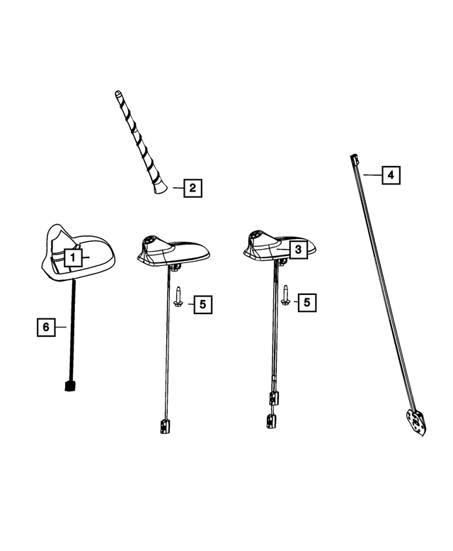 68268143AA - : AM/FM Antenna Cable for Mopar Image