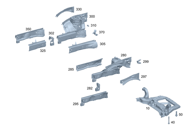 1776200502 - Cowl, Front Panel: Longitudinal Member for Mercedes-Benz Image image
