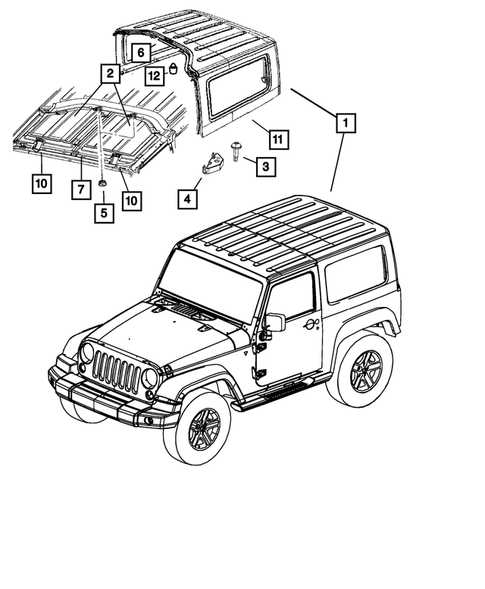 Roof for 2013 Jeep Wrangler #1