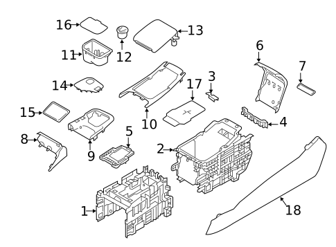 Console for 2020 Jaguar E-Pace #0