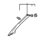 84101SJCA01ZC - : Windshield Pillar Trim for Honda: Ridgeline Image