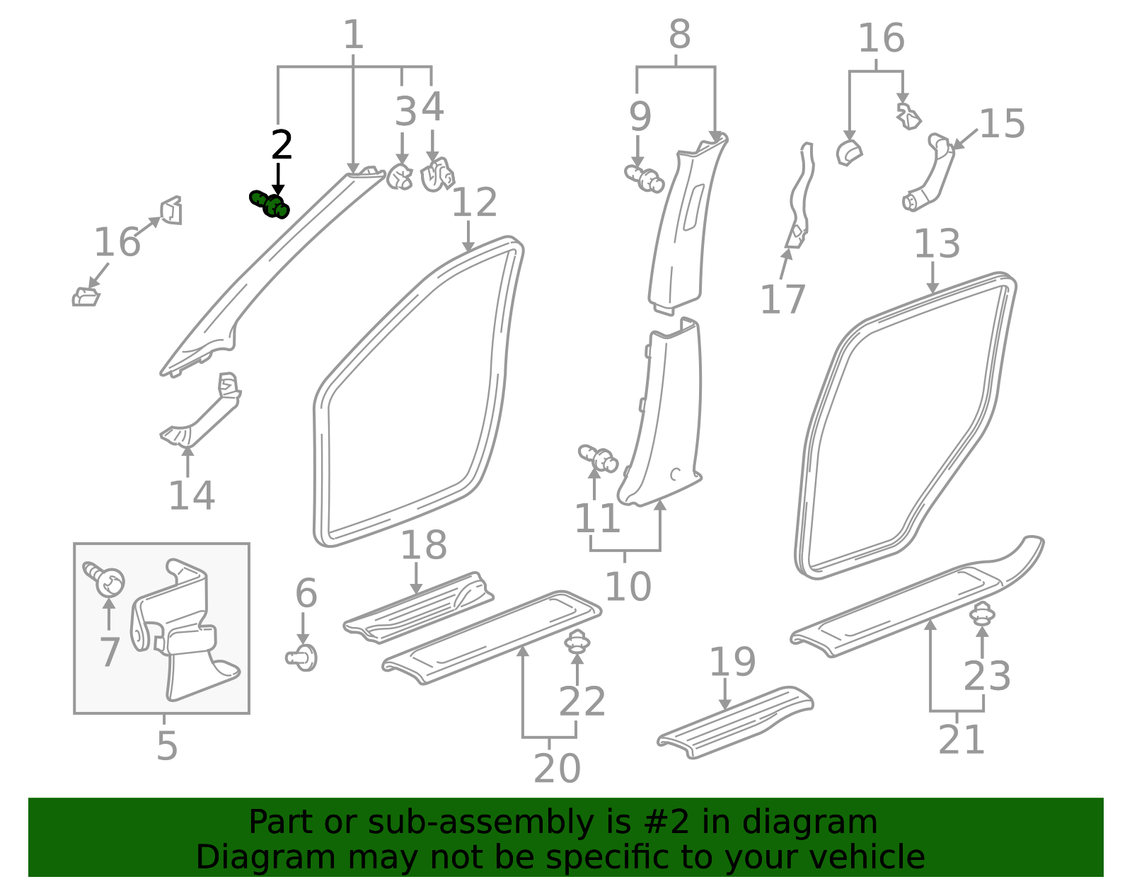 500x Pillar Garnish Side And Trunk Lining Retainer Clip With Screw 91550-sh3-003