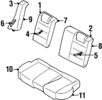 F8CZ5466600BAB - Body: Seat Back Cover for Ford: Escort | Mercury: Tracer Image