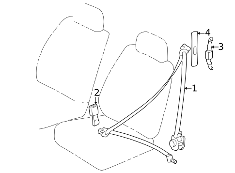 Front Seat Belts for 2000 Toyota Corolla #0