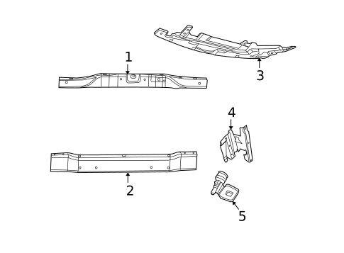 Radiator Support for 2008 Chrysler Aspen #0