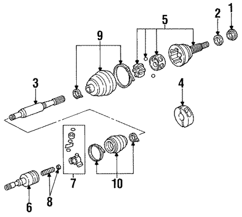 Drive Axles for 1990 Dodge Shadow #0