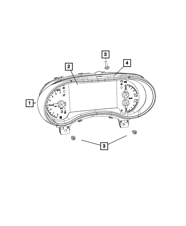 68302781AD - : Instrument Panel Cluster, Us for Mopar Image