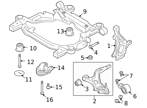 Suspension Components for 2009 Ford Taurus X #0