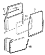 55175750AB - Doors and Related Parts: Glass Channel Run Weatherstrip, Front for Mopar Image