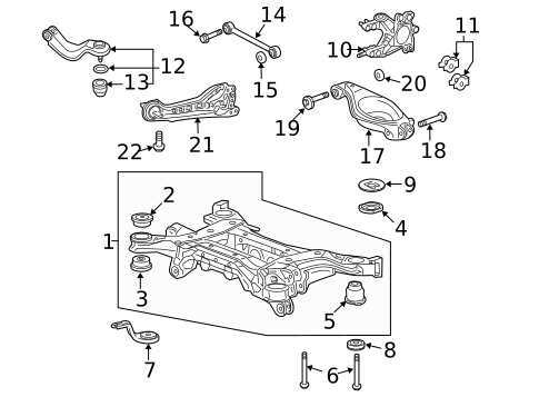 Rear Suspension for 2017 Acura RDX #2