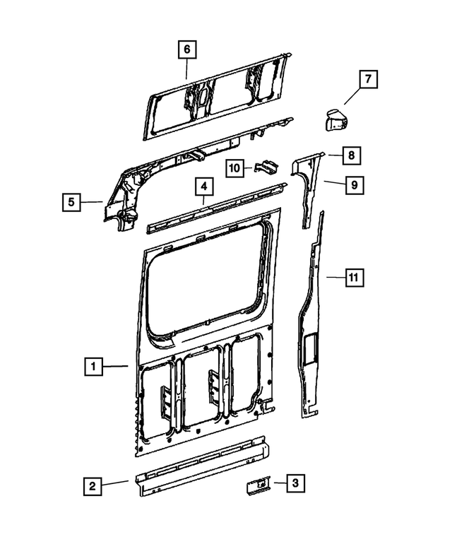 68009278AA - Body Sheet Metal Except Doors: Roof Rail for Mopar Image