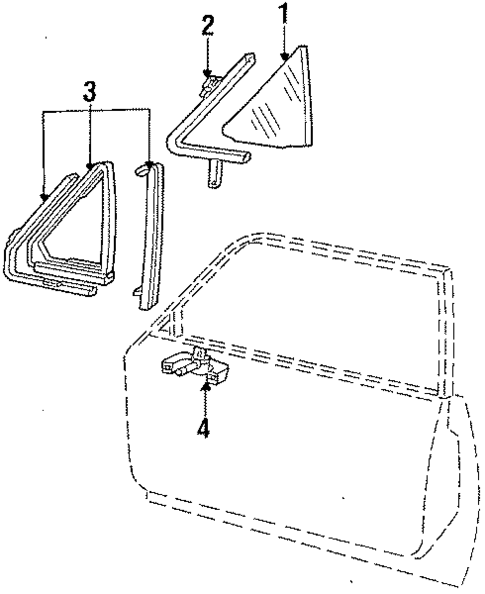 Glass - Door for 1986 Mercury Grand Marquis #1