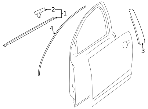 Exterior Trim - Front Door for 2011 Chevrolet Caprice #0