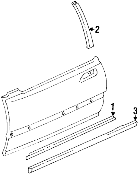 Exterior Trim - Door for 1995 Honda Civic #0