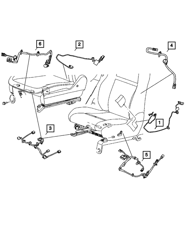 68054646AA - Electrical: Seat Wiring for Mopar Image