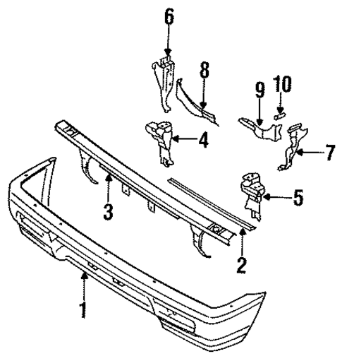 Bumper & Components - Front for 1993 Dodge Ram 50 #0