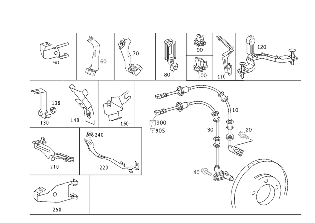 220540030864 - Electrical Equipment and Instruments: Wiring Harness for Mercedes-Benz Image image