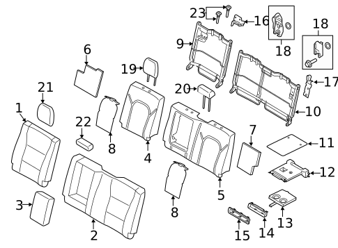 Rear Seat Components for 2021 Ford F-450 Super Duty #0