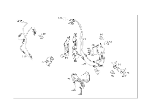 Front Axle Wiring for 2020 Mercedes-Benz S63 AMG #0