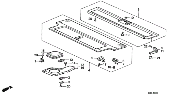 Rear Shelf (3D) 3DR for 1988 Honda Accord #0