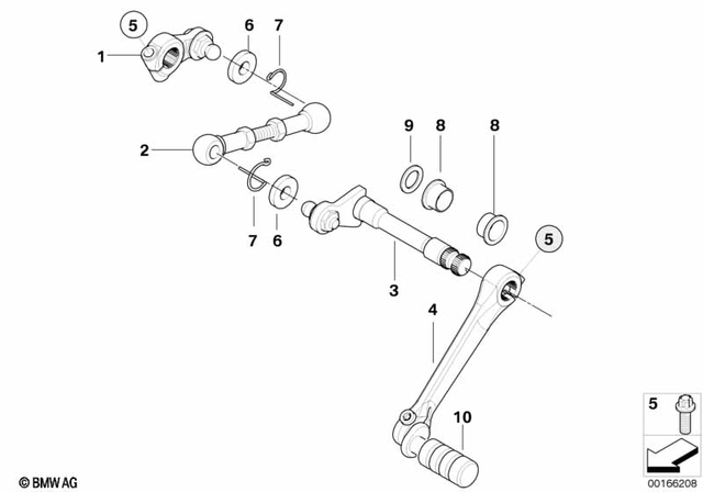 46717691681 - : Shift Lever for BMW-Motorrad Image