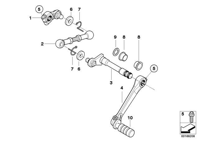 46717691681 - : Shift Lever for BMW-Motorrad Image