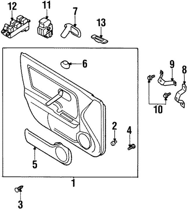 856661610 - Body: Door Trim Panel Screw for INFINITI: G20 Image