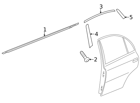Exterior Trim - Rear Door for 2014 Hyundai Accent #0