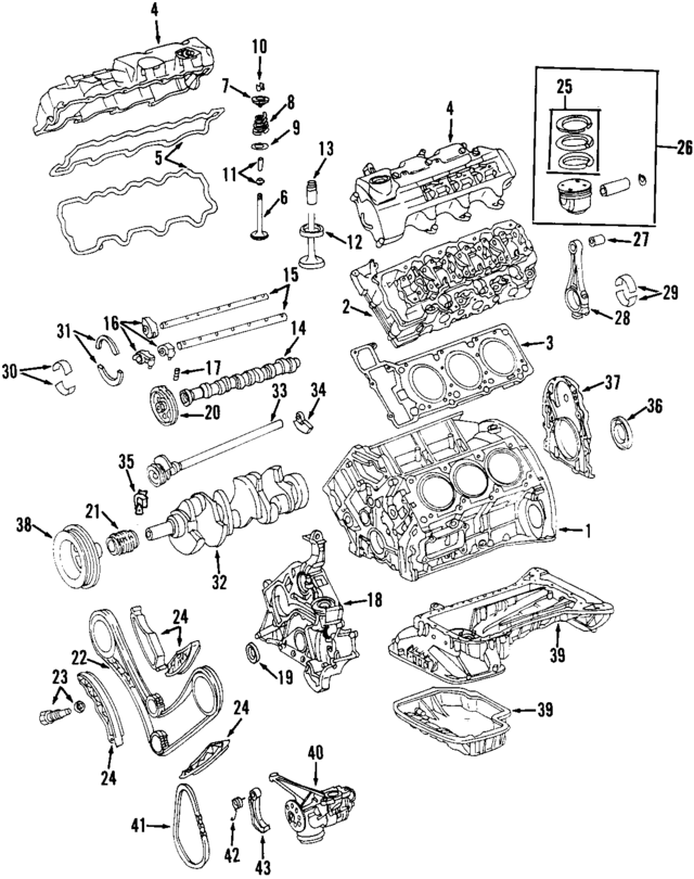 1120100606 - Engine: Cylinder Block for Mercedes-Benz Image